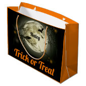 Trick or treat personaliseert JOUW NAAM woordvlekk Groot Cadeauzakje (Achterkant Gekanteld)