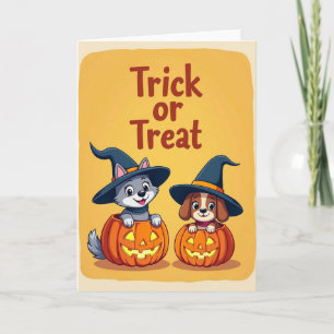 Trick Or Treat Plezierkaart Kaart