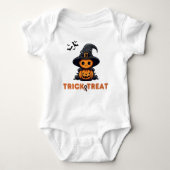 Trick or treat Pompoen Baby Bodysuit (Voorkant)