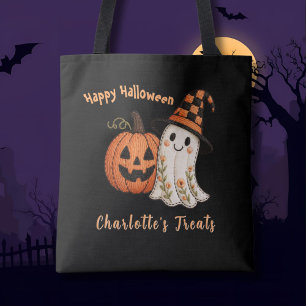 Trick or Treat Pompoen Geest Halloween Draagtas