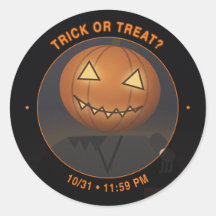 Trick or Treat Pompoen Hoofd Envelope Zegel