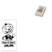 Trick or treat pompoen Man Rubberstempel (Gestempeld)