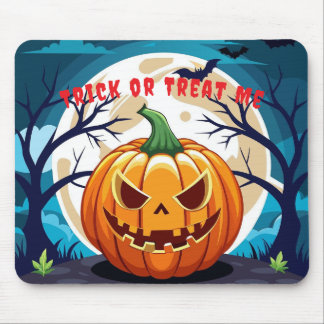 Trick or Treat Pompoen Maneschijn Muismat
