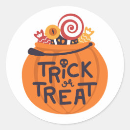 Trick or treat pompoen stickers