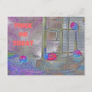 Trick or Treat Pompoenen Gimp Kunst Briefkaart