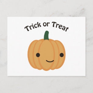 Trick or treat Pumpkin Briefkaart