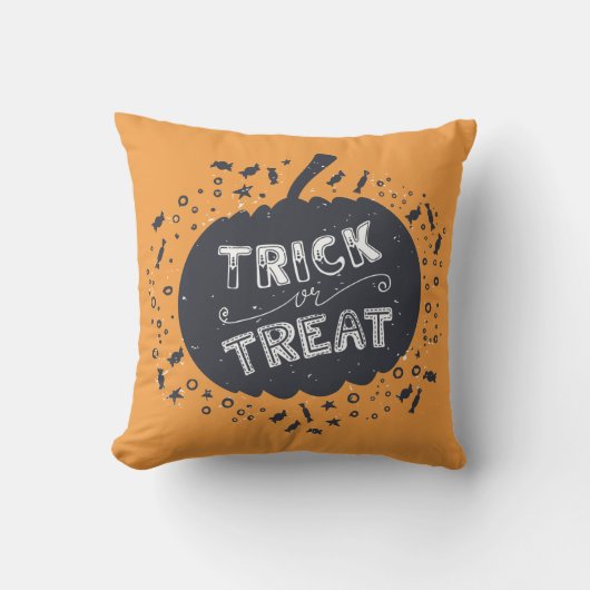 Trick or treat Pumpkin Halloween Sierkussen (Voorkant)