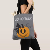 Trick or treat Pumpkin Jack O Lantern Bat Black Draagtas (Dichtbij)