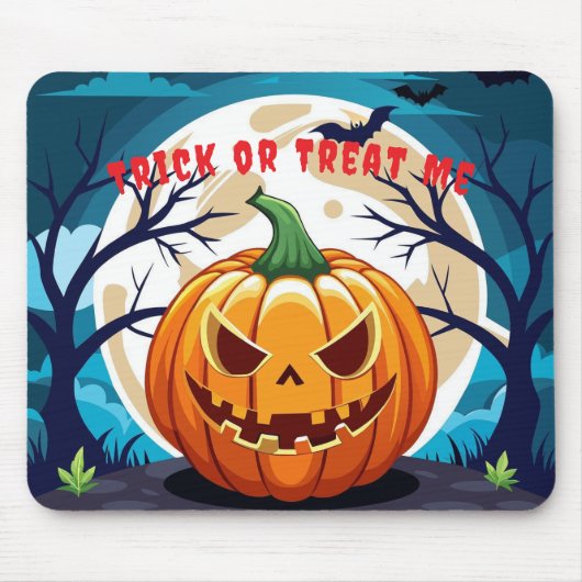 Trick or Treat Pumpkin Moonlight Muismat (Voorkant)