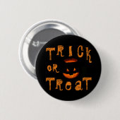 Trick or treat Pumpkin Ronde Button 5,7 Cm (Voorkant /achterkant)