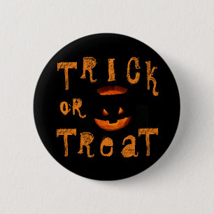 Trick or treat Pumpkin Ronde Button 5,7 Cm