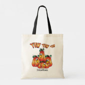 Trick or treat 🎃 Pumpkins Tote Bag (Achterkant)