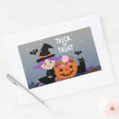 Trick or treat rechthoekige sticker (Envelop)