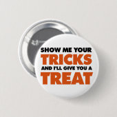 Trick or treat ronde button 5,7 cm (Voorkant /achterkant)