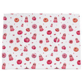 Trick or treat Roze Halloween pompoenen Groot Cadeauzakje (Voorkant)