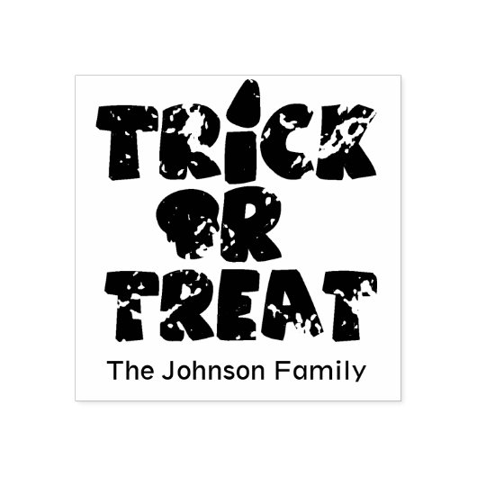 Trick or treat rubberstempel (Afrduk)