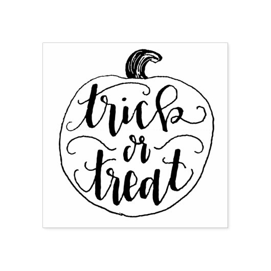 Trick or treat rubberstempel rubberstempel (Afrduk)