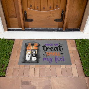 Trick or treat ruikt mijn voeten Halloween Deurmat