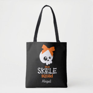 Trick or treat Schattige Oranje Skelet Halloween N Draagtas