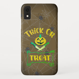 Trick or treat schedeldoos Halloween pompoen gezic iPhone XR Hoesje
