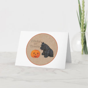 Trick or Treat Scottie Dog Kaart