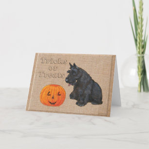 Trick or Treat Scottie Hond Kaart