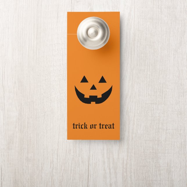 Trick or treat sinaasappel Jack o lantaarn Hallowe (Op knop)