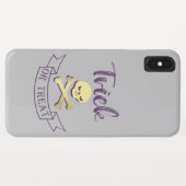 Trick or treat skull crossbones Halloween ribbon Case-Mate iPhone Case (Achterkant (horizontaal))