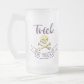 Trick or treat skull crossbones Halloween ribbon Matglas Bierpul (Links)