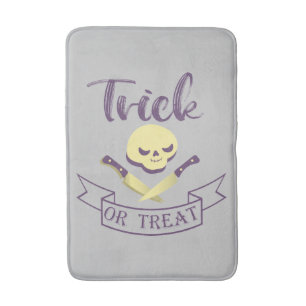 Trick or treat skull crossbones Halloween ribbon T Badmat
