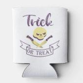 Trick or treat skull crossbones Halloween ribbon T Blikjeskoeler (Achterkant)