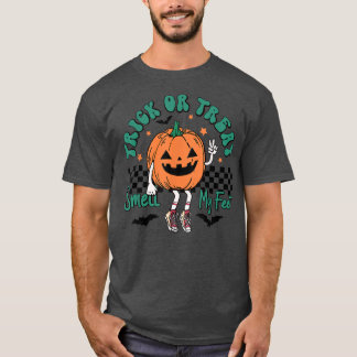 Trick or treat smokkelt mijn voetpompoen Kinderen  T-shirt