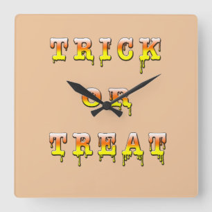 Trick or treat Snoep Kone versie Vierkante Klok