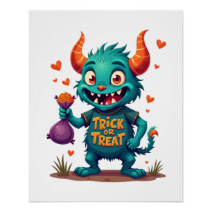 Trick or Treat Snoep Monster � Halloween T-Shirt D Perfect Poster