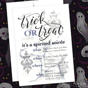 Trick or treat Soirée uitnodiging