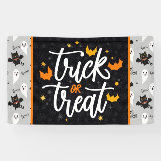 trick or treat spandoek (Horizontaal)