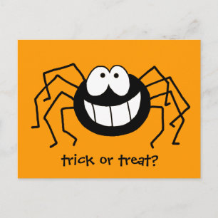 trick or treat Spider Briefkaart