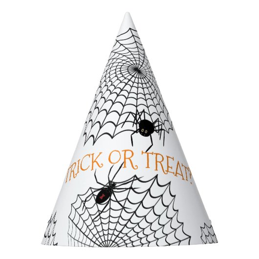 Trick or treat Spiders ID214 Feesthoedjes (Voorkant)
