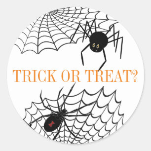 Trick or treat Spiders ID214 Ronde Sticker