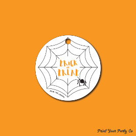 Trick or treat Spiderweb Cadeau Label