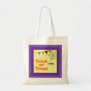 Trick or Treat Spin Halloween Paars Tote Bag