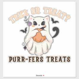 Trick or treat? Spint-fers Treats! Grappige geest  Sticker