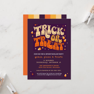 Trick or Treat Spooktacular Halloween Invitation d