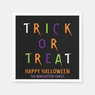 Trick or treat spooky aangepaste tekst Halloween Servet