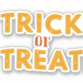 Trick or treat Spooky Halloween Sticker (Voorkant)