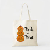 Trick or treat Stack of Halloween Pumpkins Tote Bag (Voorkant)