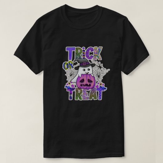 Trick or treat t-shirt (Design voorkant)