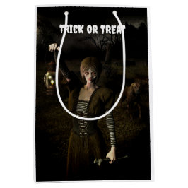Trick or Treat. Thin female carrying lamp Medium Cadeauzakje
