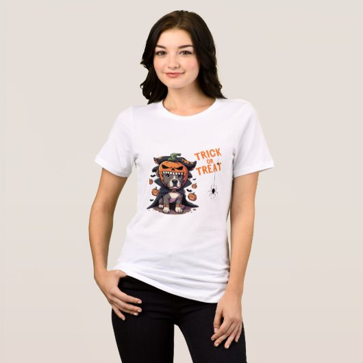 Trick or treat! Tri-Blend shirt (Voorkant volledig)