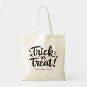Trick or Treat Typografie Kinderen Halloween Sno Tote Bag
